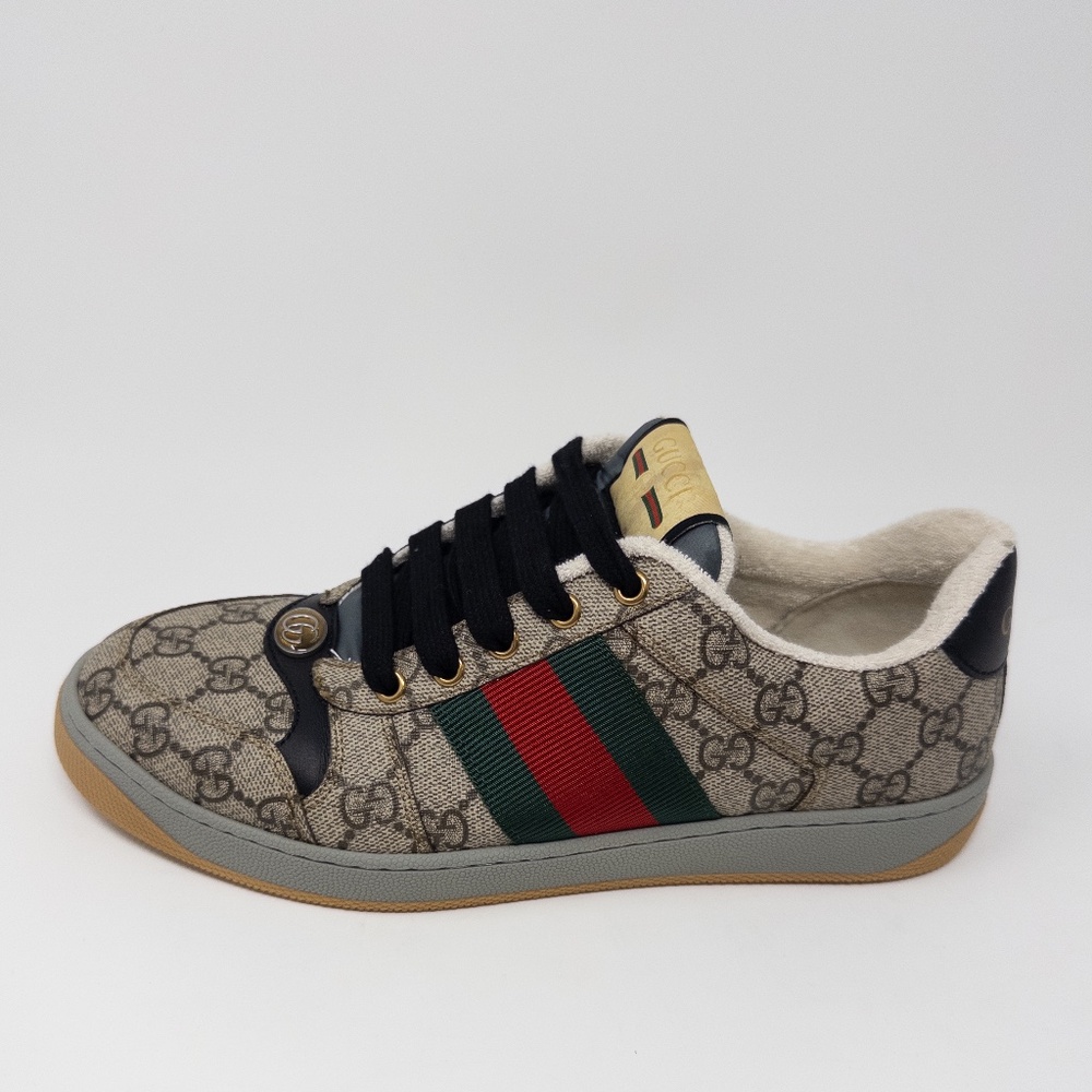 Gucci Screener Low Top GG Supreme Mens Sneaker Size UK 5.5 EU 39.5 US 6